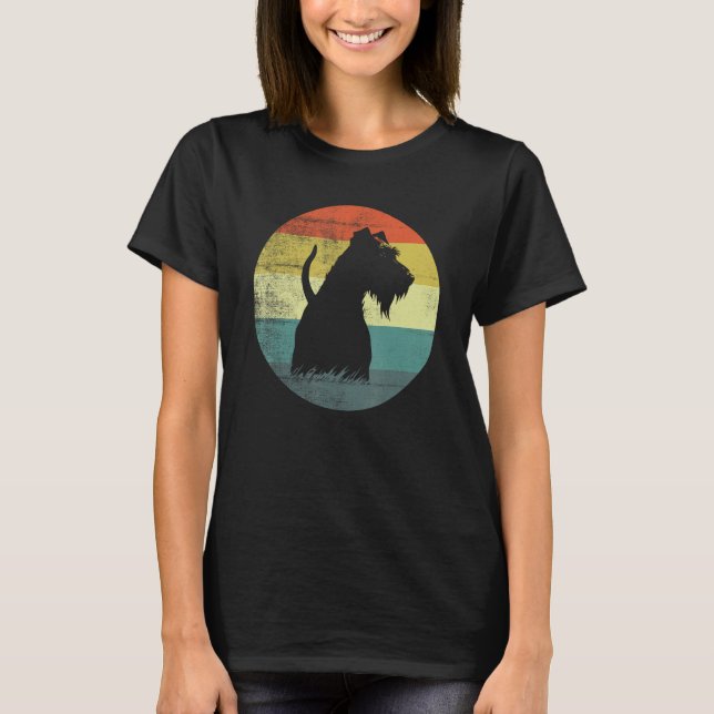 Lakeland Terrier Dog Retro Vintage Design T-Shirt (Front)