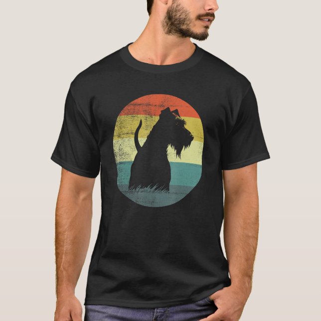 Lakeland Terrier Dog Retro Vintage Design T-Shirt (Front)