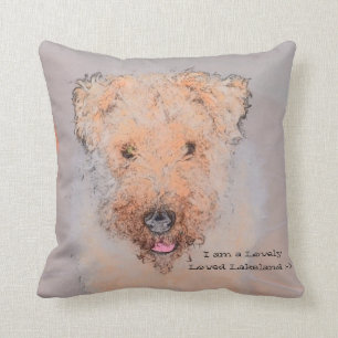 Lakeland terrier happy dog Pillow