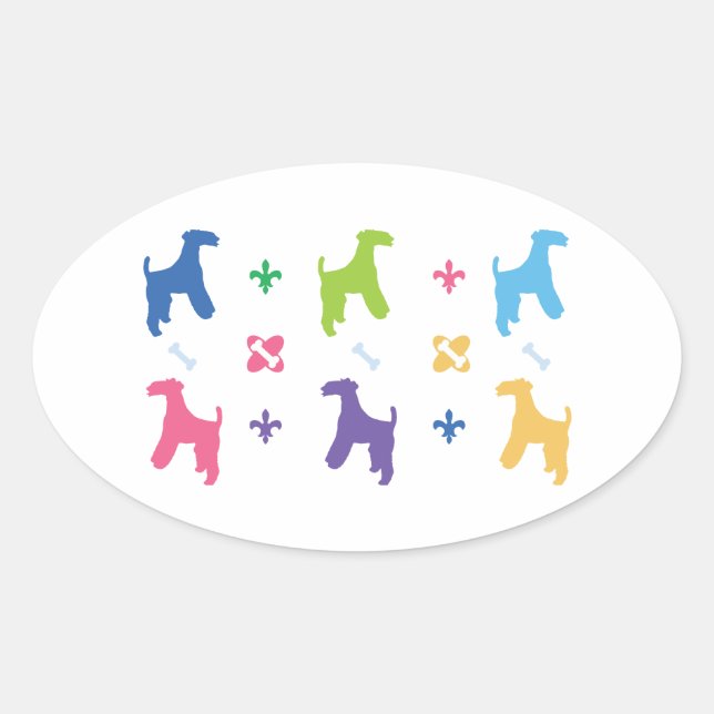 Lakeland Terrier Oval Sticker (Front)