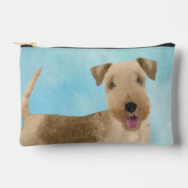 Lakeland Terrier Painting Cute Original Dog Art Accessory Pouch (Front)