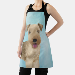 Lakeland Terrier Painting - Cute Original Dog Art Apron