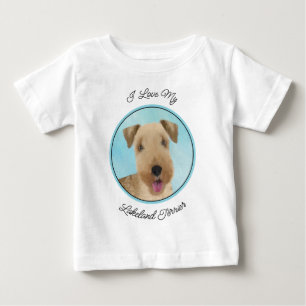 Lakeland Terrier Painting - Cute Original Dog Art Baby T-Shirt