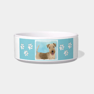Lakeland Terrier Painting - Cute Original Dog Art Bowl