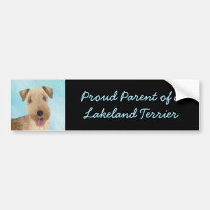 Lakeland Terrier Painting - Cute Original Dog Art Bumper Sticker