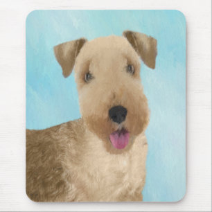 Lakeland Terrier Painting - Cute Original Dog Art Mouse Mat