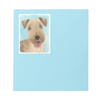 Lakeland Terrier Painting - Cute Original Dog Art Notepad