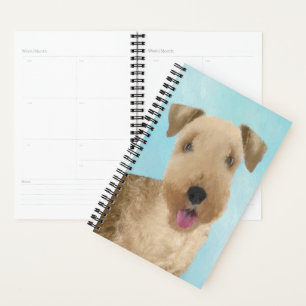 Lakeland Terrier Painting - Cute Original Dog Art Planner