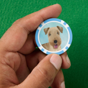 Lakeland Terrier Painting - Cute Original Dog Art Poker Chips