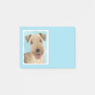 Lakeland Terrier Painting - Cute Original Dog Art Post-it Notes