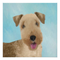 Lakeland Terrier Painting - Cute Original Dog Art