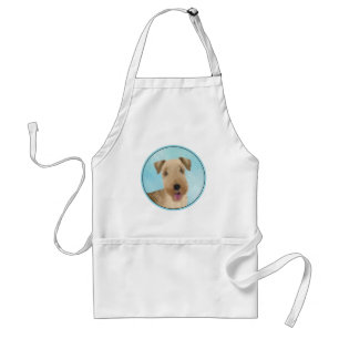 Lakeland Terrier Painting - Cute Original Dog Art Standard Apron