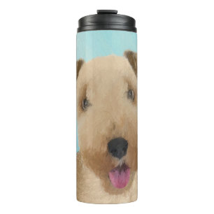 Lakeland Terrier Painting - Cute Original Dog Art Thermal Tumbler