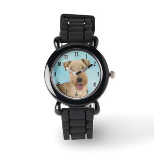Lakeland Terrier Painting - Cute Original Dog Art Watch
