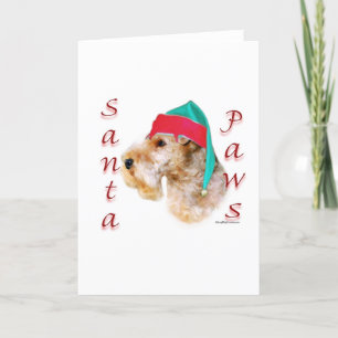 Lakeland Terrier Santa Paws Holiday Card