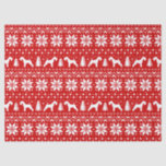 Lakeland Terrier Silhouettes Christmas Pattern Red Tissue Paper<br><div class="desc">Festive Red and White Christmas Sweater Style Pattern with Lakeland Terrier Silhouettes</div>