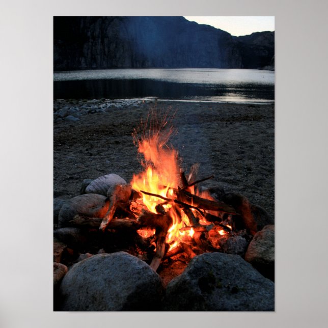 Lakeside Bonfire Poster (Front)