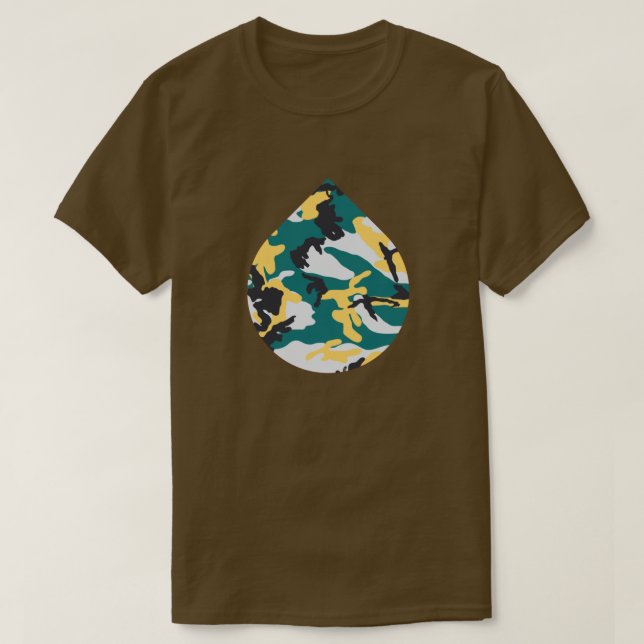 Lakeside Camo Pattern Teardrop T-Shirt (Design Front)