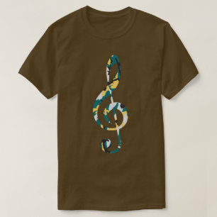 Lakeside Camo Pattern Treble Clef T-Shirt