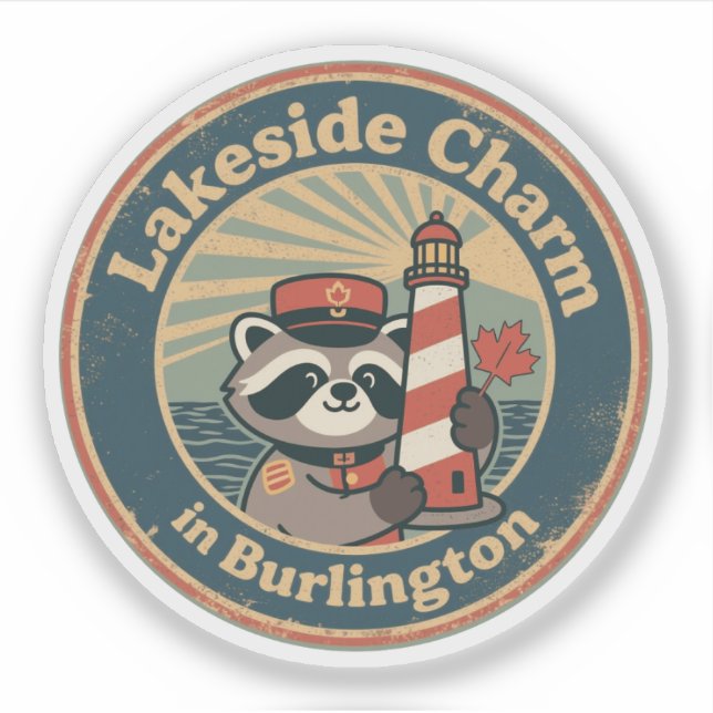 Lakeside Charm in Burlington Funny Racoon Mountie (Front)