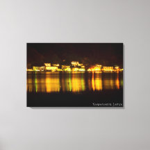 Lakeside City Light Night Sky Mountain Japan