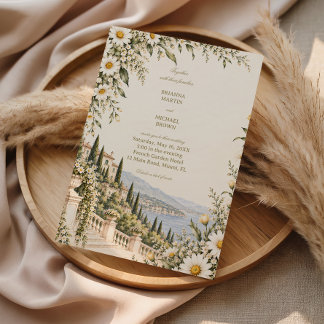 Lakeside Daisy Garden Vintage Romance Invitation