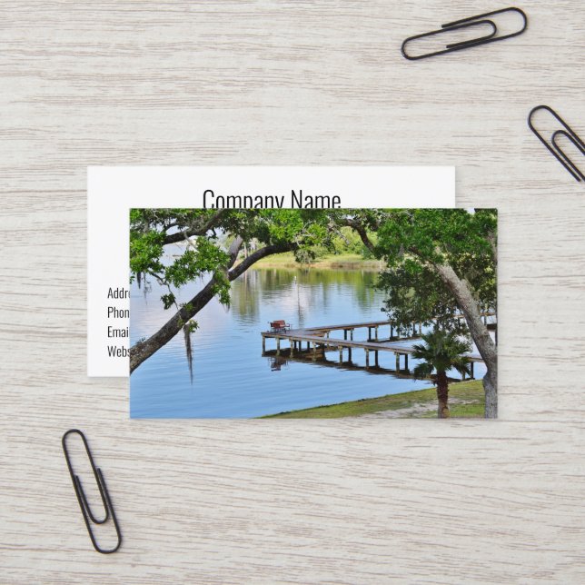 Lakeside Dock Business Cards (Front/Back In Situ)
