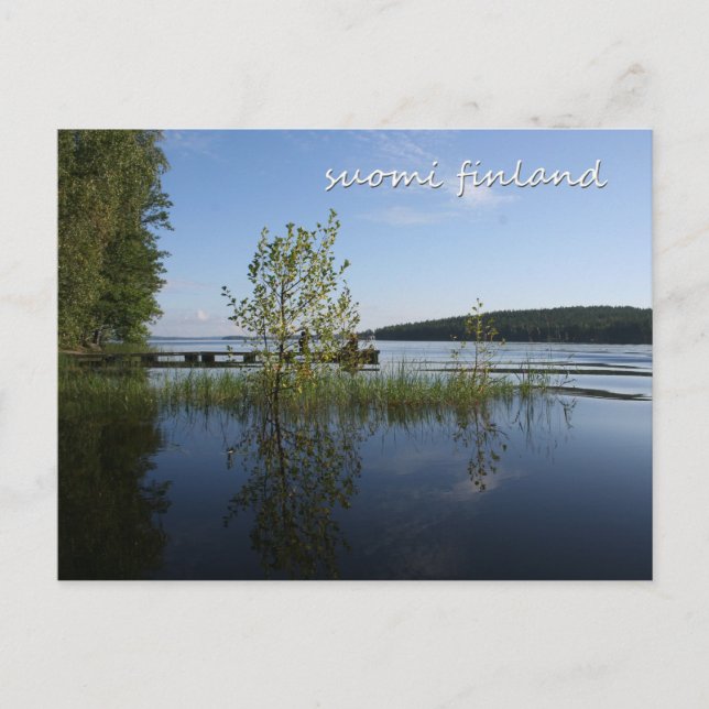 Lakeside in Suomi Finland Postcard (Front)