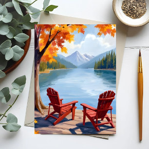 Lakeside Morning Peaceful Mountain Landscape Art Postcard