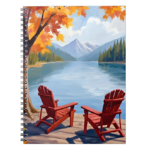 Lakeside Morning   Peaceful Mountain Landscape Notebook