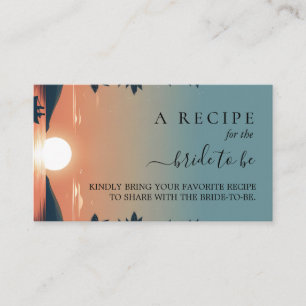 Lakeside Mountain Fun Nature Lake Bridal Shower Enclosure Card