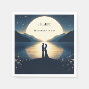 Lakeside Mountain Fun Nature Lake Bridal Shower Napkin