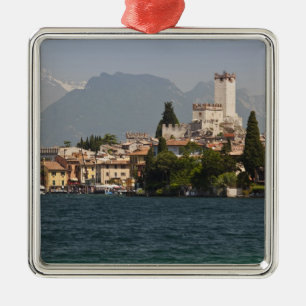 Lakeside town, Malcesine, Verona Province, Italy Metal Tree Decoration
