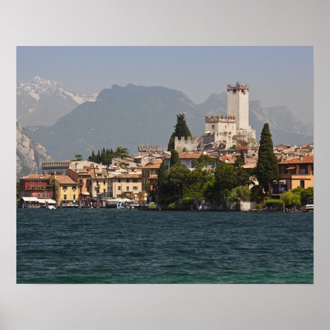 Lakeside town, Malcesine, Verona Province, Italy Poster (Front)