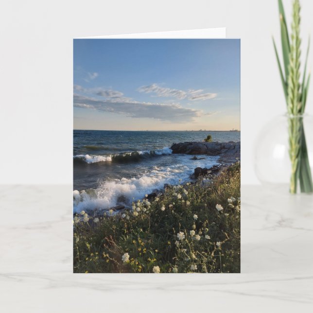 Lakeside Waves and Foamy Water Card (Front)
