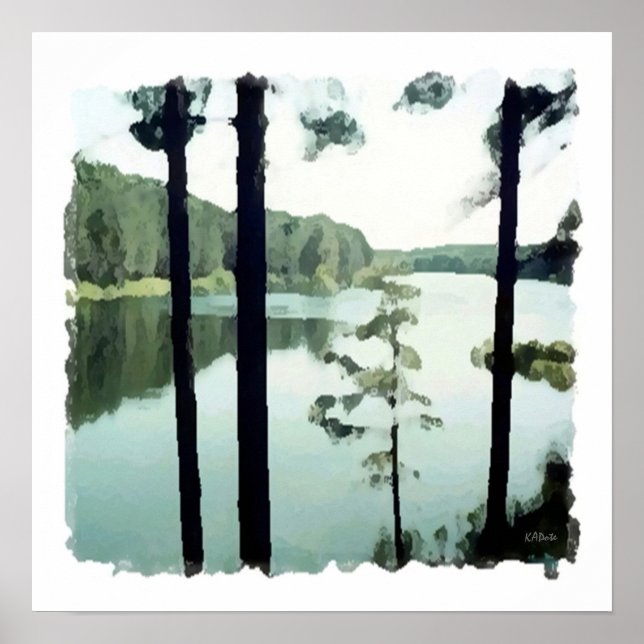 Lakeview Abstract Poster (Front)