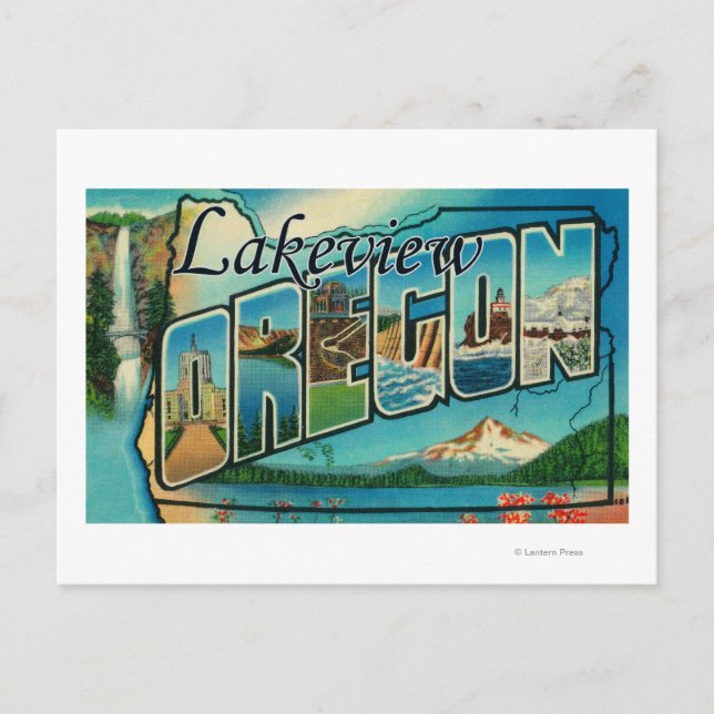 Lakeview, Oregon - Large Letter Scenes Postcard (Front)