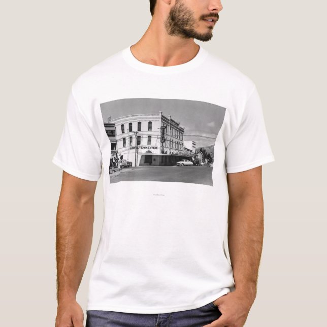 Lakeview, Oregon Main Street View Photograph #1 T-Shirt (Front)