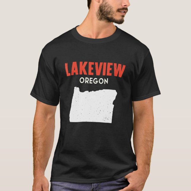 Lakeview Oregon USA State America Travel Oregonian T-Shirt (Front)