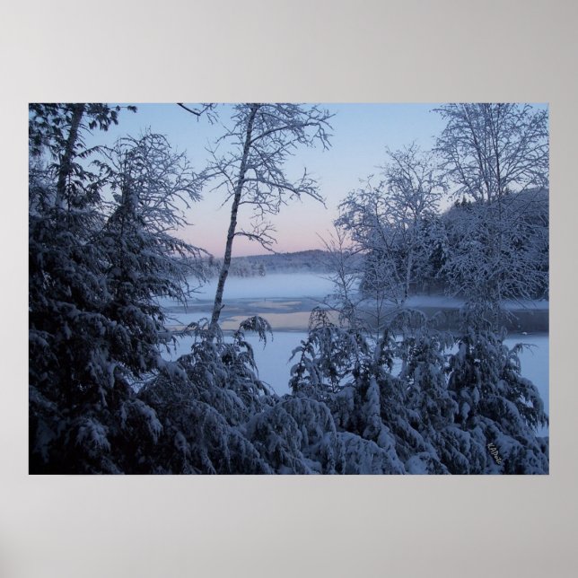 Lakeview Winter Frozen Photography Poster (Front)