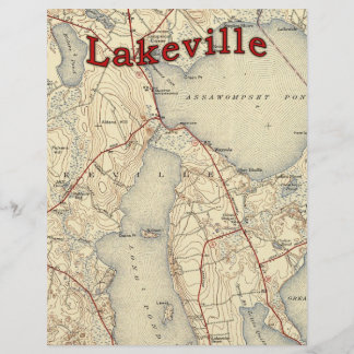 Lakeville Massachusetts Old Map Flyer