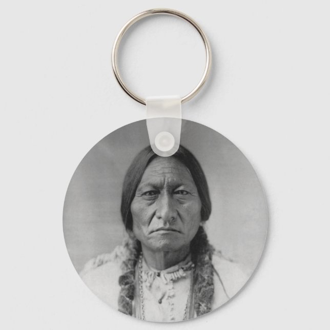 Lakota American Indian Chief Sitting Bull Key Ring (Front)