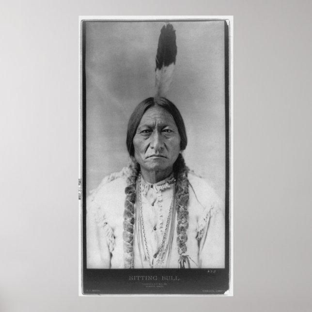 Lakota American Indian Chief Sitting Bull Poster (Front)