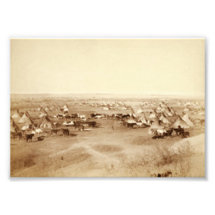 Lakota Camp Photo Enlargement Print