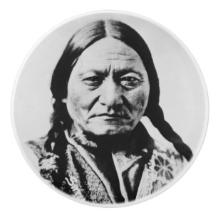 Lakota Chief Surrender: Sitting Bull Fort Buford Ceramic Knob