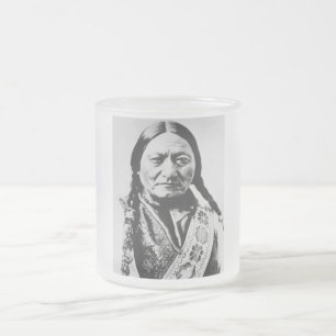 Lakota Chief Surrender: Sitting Bull Fort Buford Frosted Glass Coffee Mug