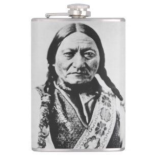 Lakota Chief Surrender: Sitting Bull Fort Buford Hip Flask