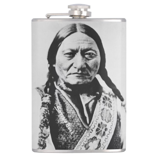 Lakota Chief Surrender: Sitting Bull Fort Buford Hip Flask (Front)
