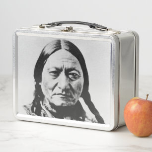 Lakota Chief Surrender: Sitting Bull Fort Buford Metal Lunch Box