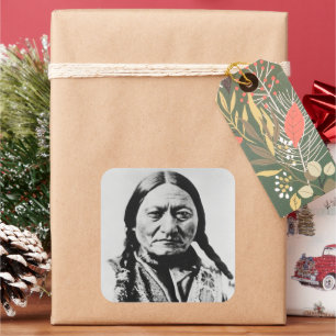 Lakota Chief Surrender: Sitting Bull Fort Buford Square Sticker
